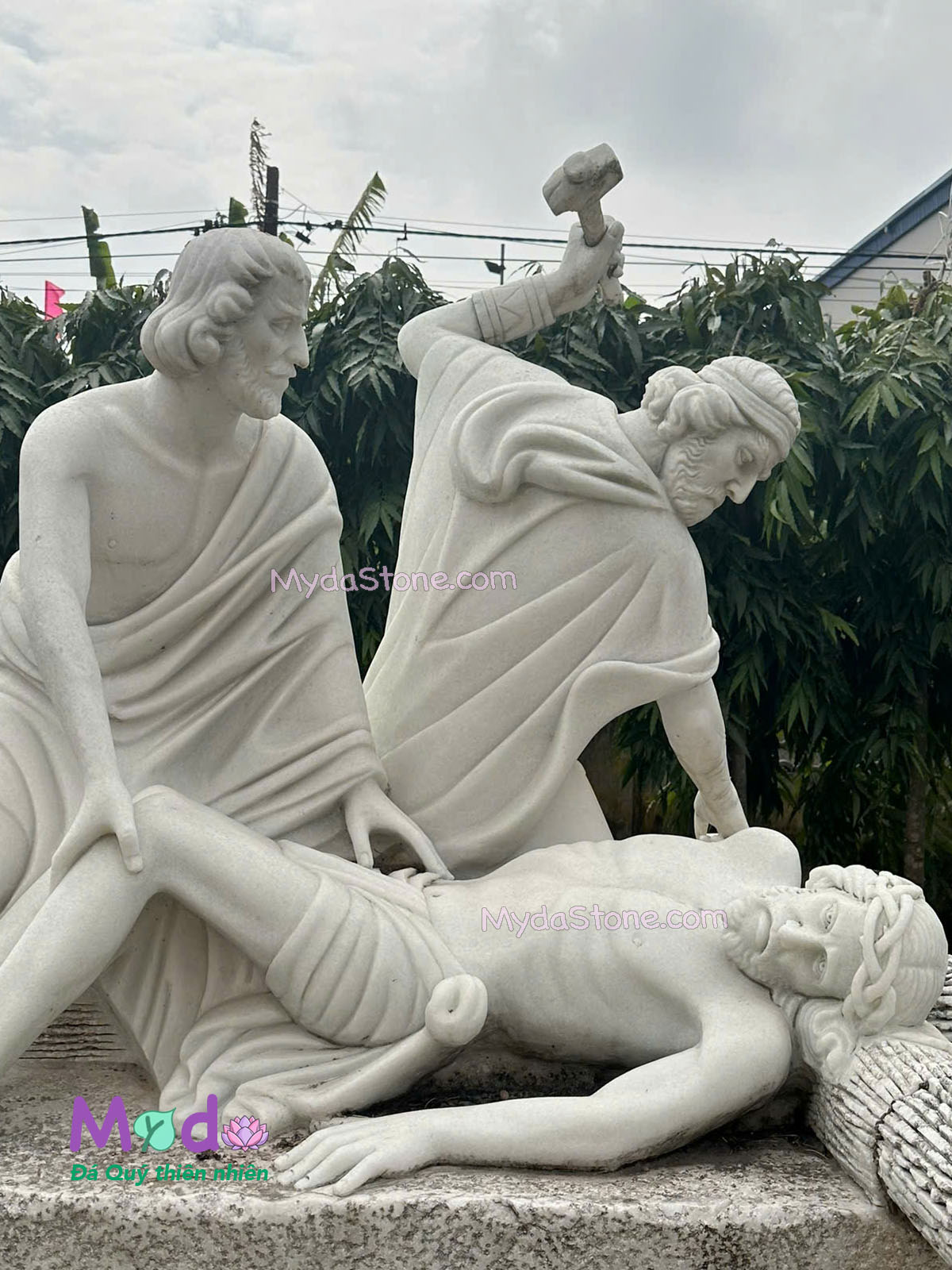 Tượng 14 Chặng Đàng Thánh Giá đá Cẩm Thạch Trắng