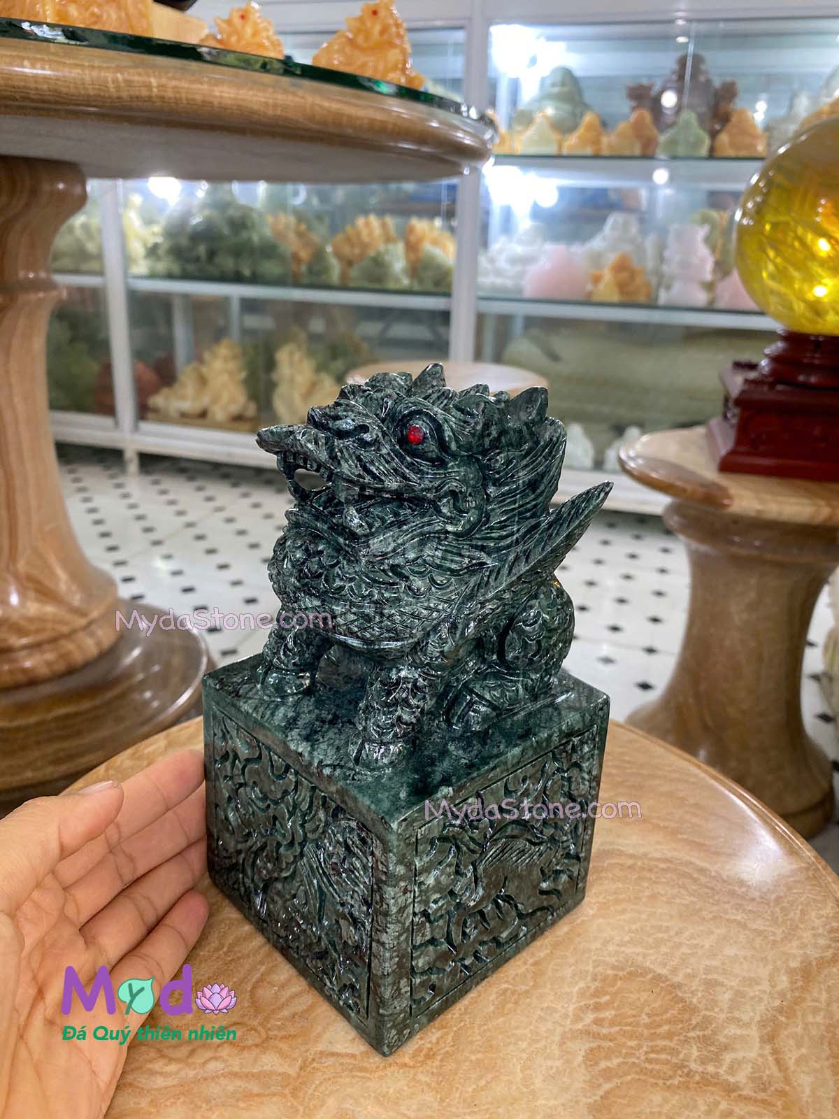 Ấn Kỳ Lân đá Xanh Ấn Độ