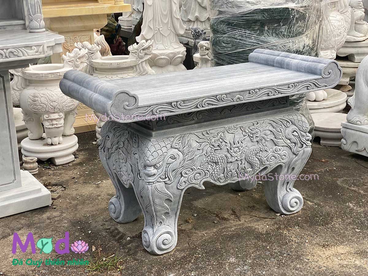 Bàn Thờ Thiên ngoài trời đá Cẩm Thạch Xám