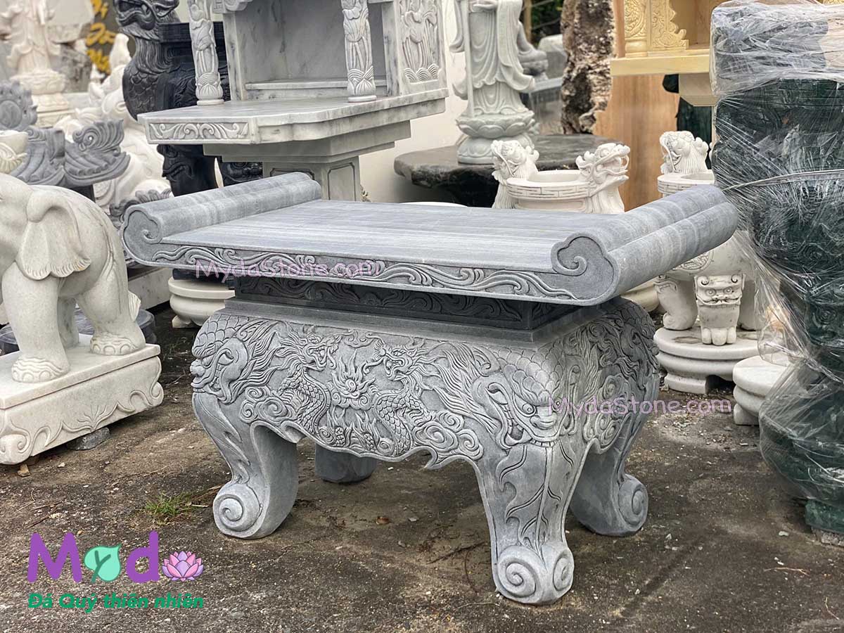Bàn Thờ Thiên ngoài trời đá Cẩm Thạch Xám