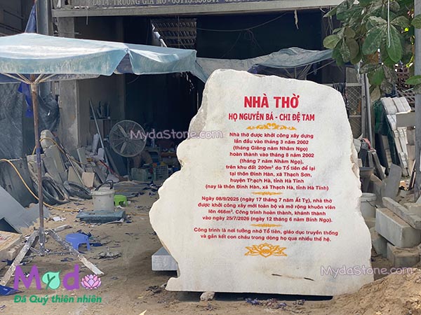 Bảng Hiệu đá Cẩm Thạch Trắng