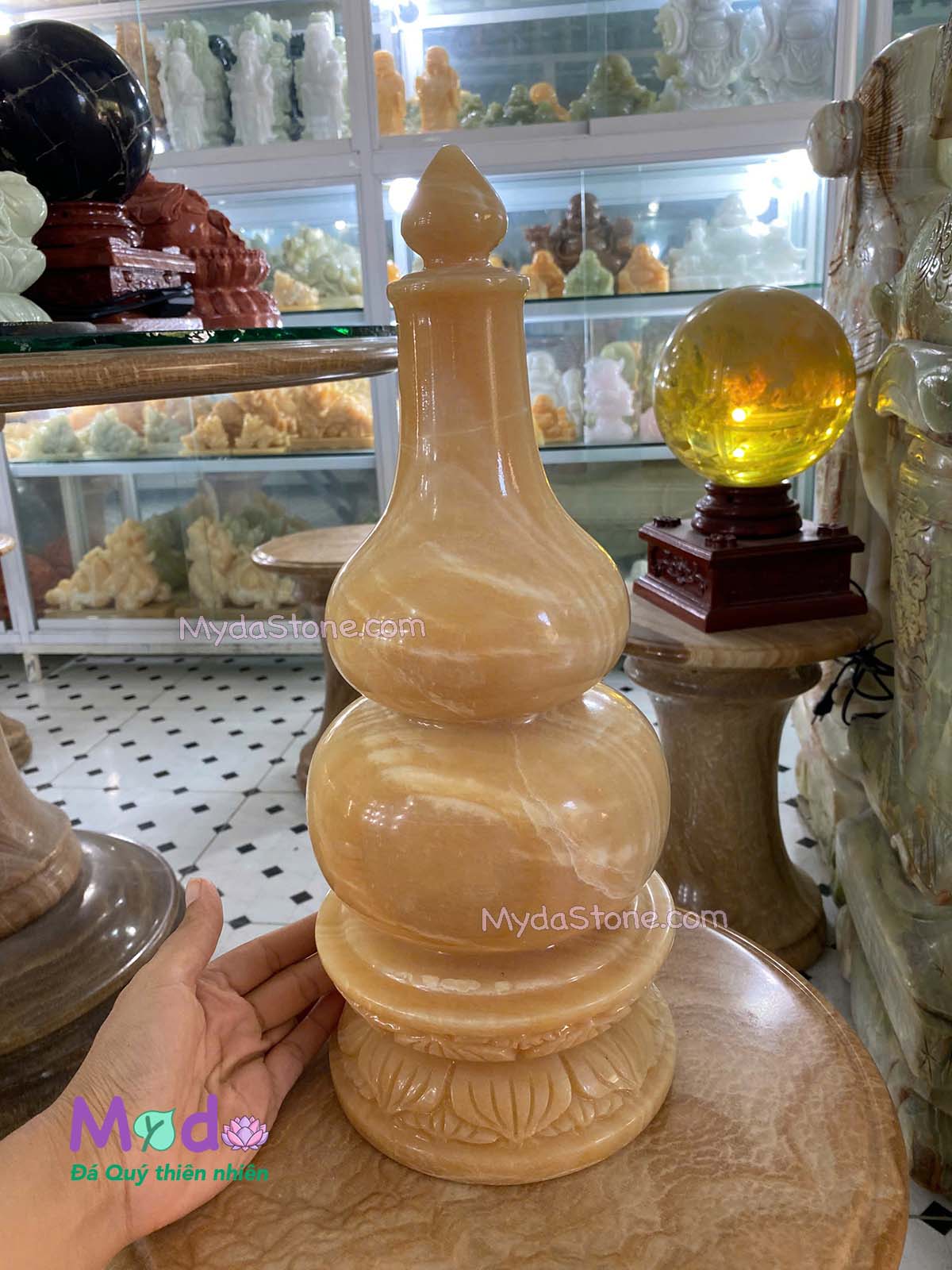 Bình Hồ Lô đá Ngọc Hoàng Long