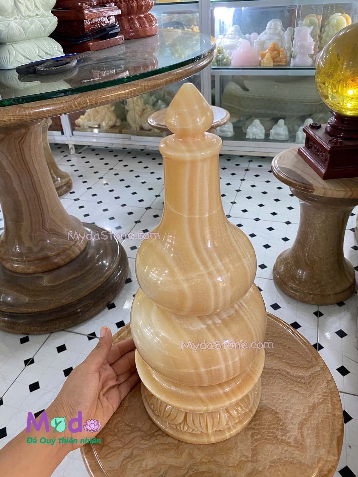 Bình Hồ Lô đá Ngọc Hoàng Long