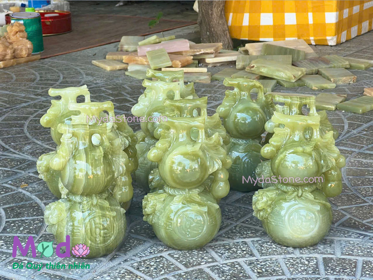 Bình Hồ Lô đá Ngọc Xanh Pakistan