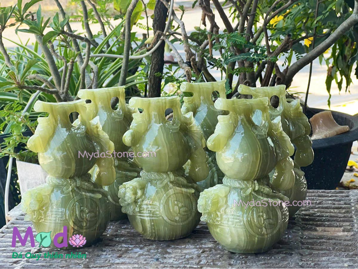 Bình Hồ Lô đá Ngọc Xanh Pakistan
