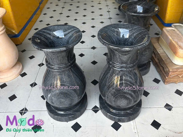 Bình Hoa đá Cẩm Thạch Đen