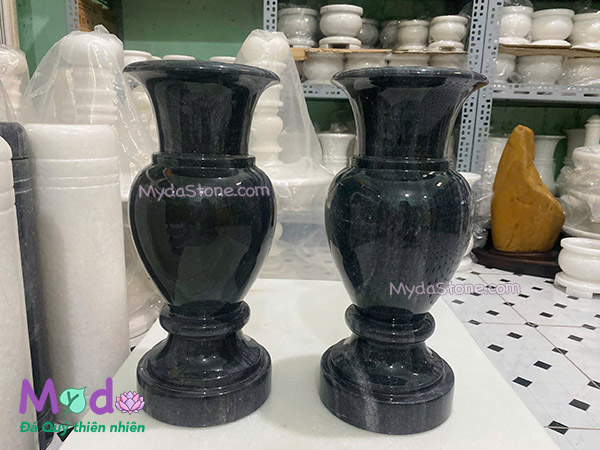 Bình Hoa đá Cẩm Thạch Đen