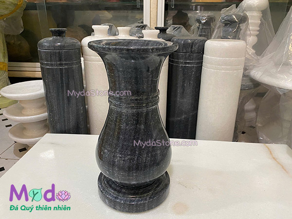 Bình Hoa đá Cẩm Thạch Đen