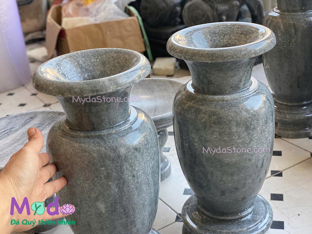 Bình Hoa đá Cẩm Thạch Xám