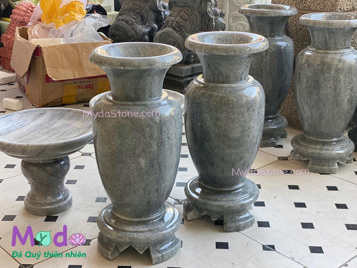 Bình Hoa đá Cẩm Thạch Xám