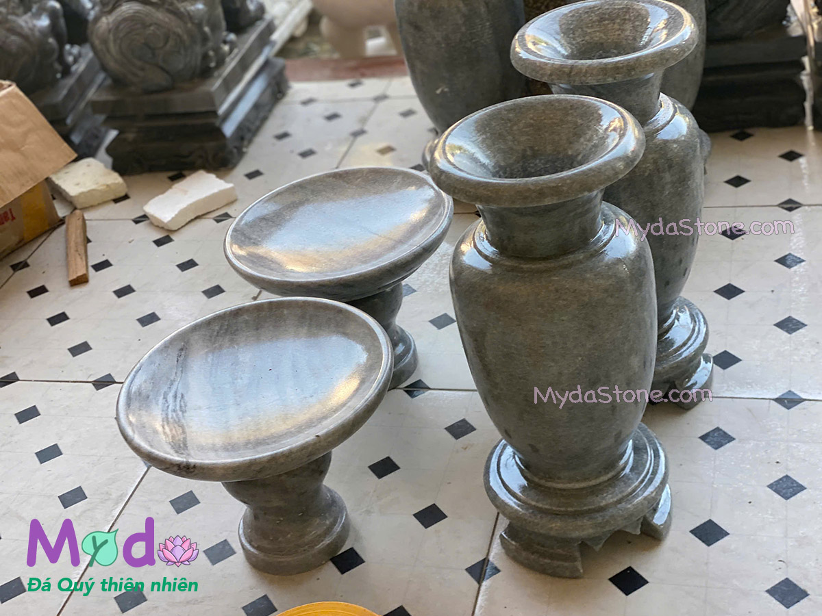 Bình Hoa đá Cẩm Thạch Xám