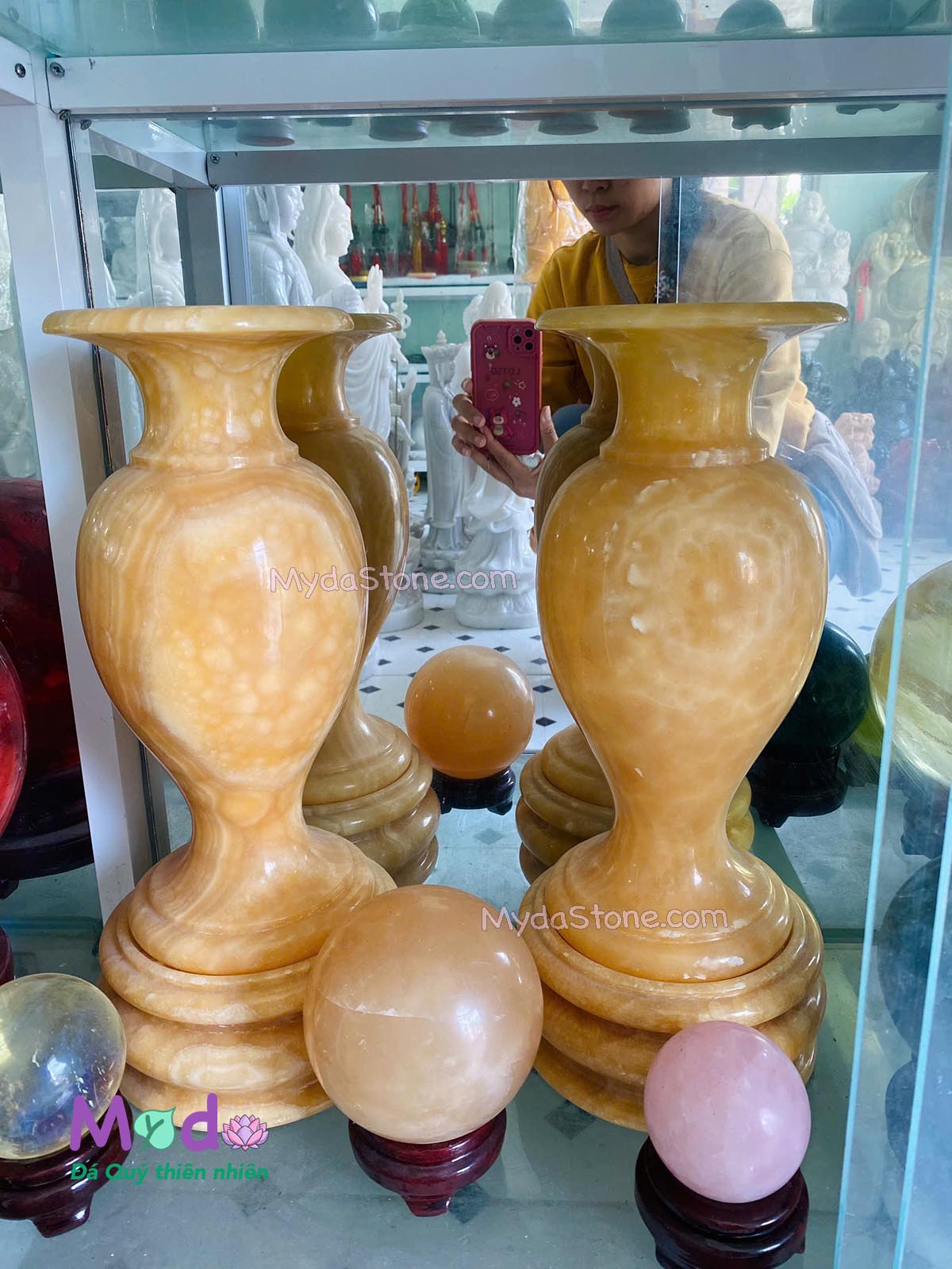 Bình Hoa đá Ngọc Hoàng Long