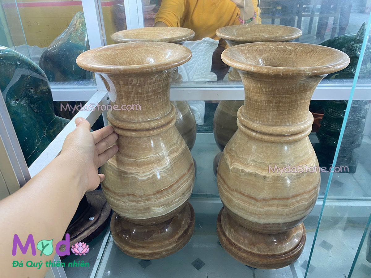 Bình Hoa đá Vân Gỗ Nhập Khẩu