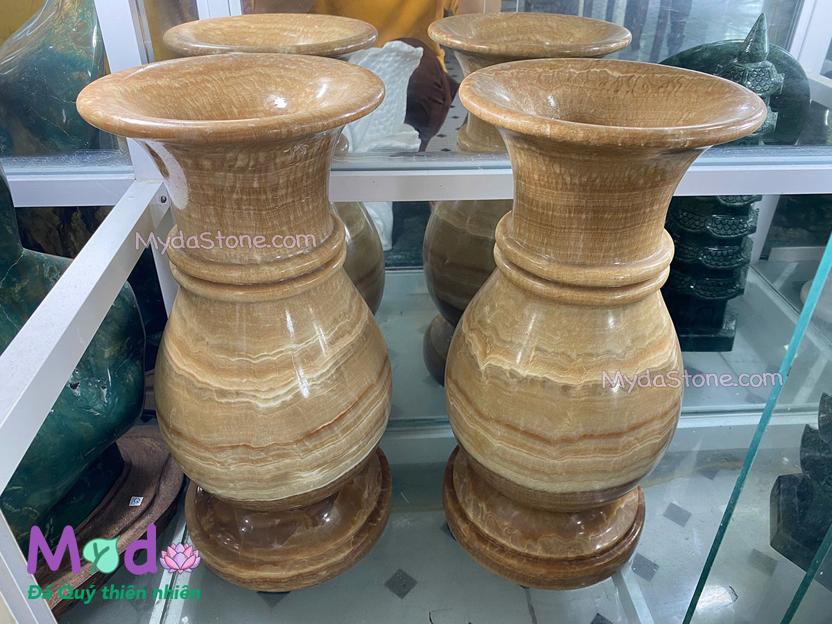 Bình Hoa đá Vân Gỗ Nhập Khẩu