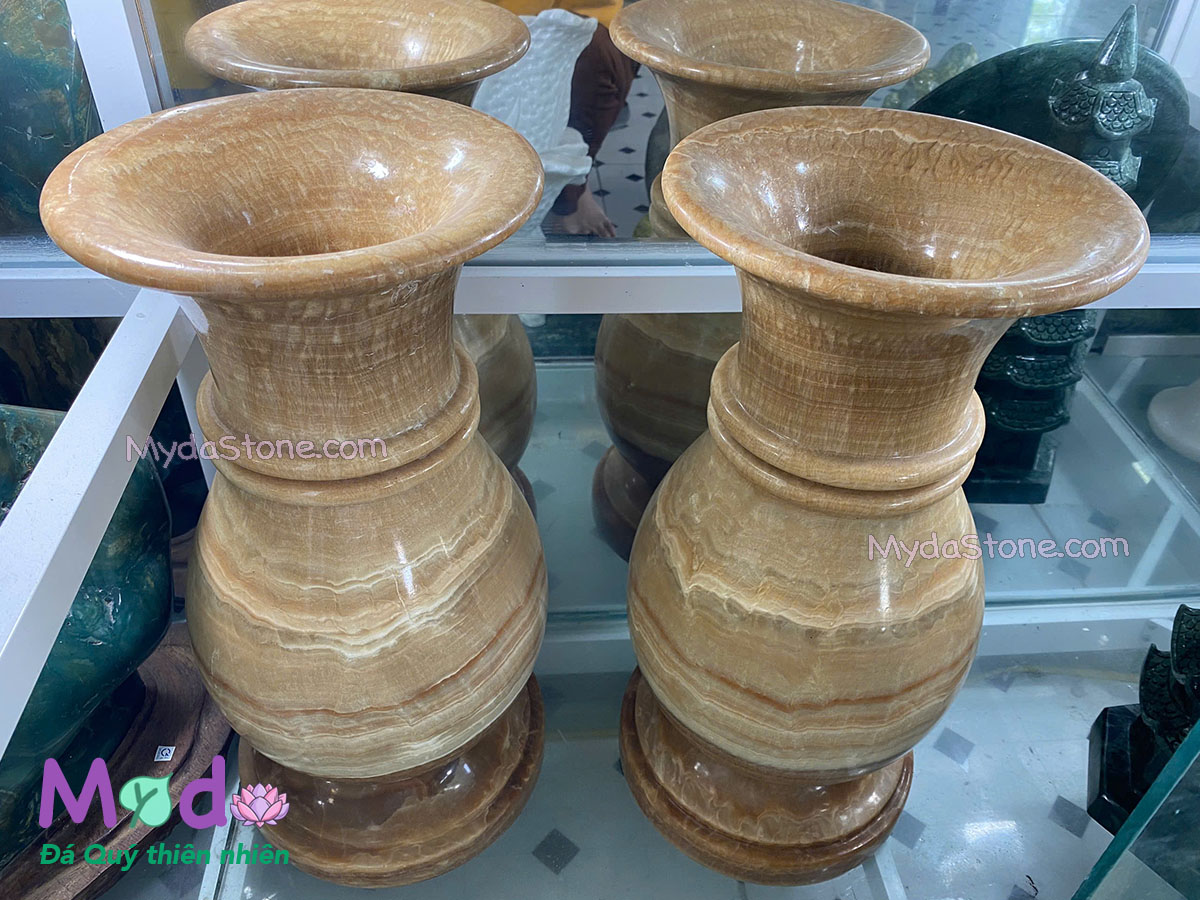 Bình Hoa đá Vân Gỗ Nhập Khẩu