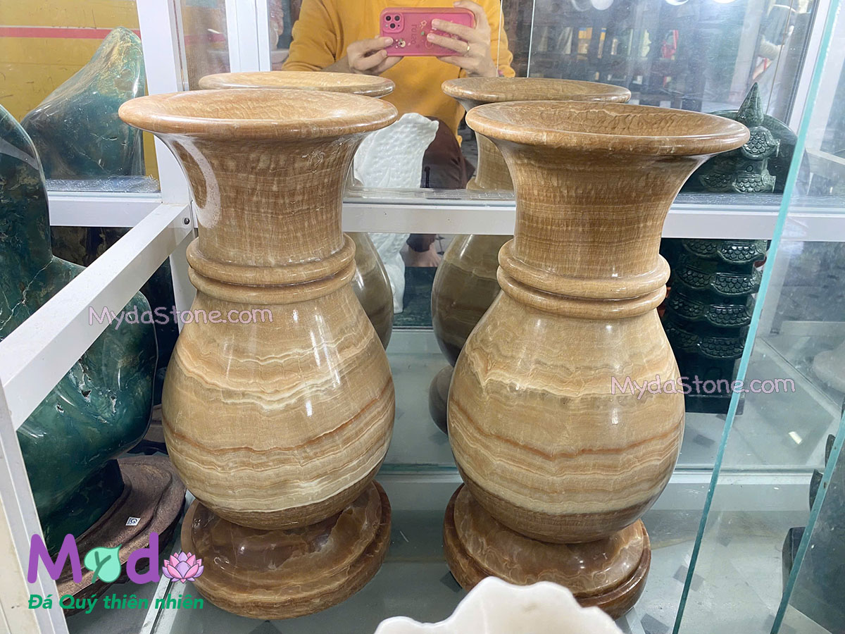 Bình Hoa đá Vân Gỗ Nhập Khẩu