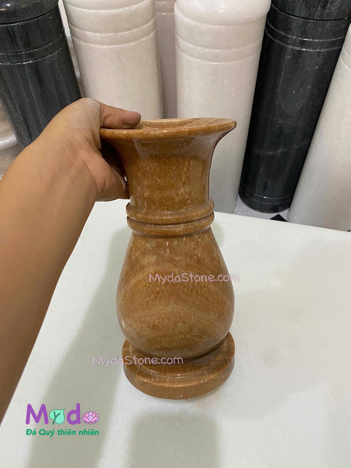 Bình Hoa đá Vân Gỗ Tự Nhiên