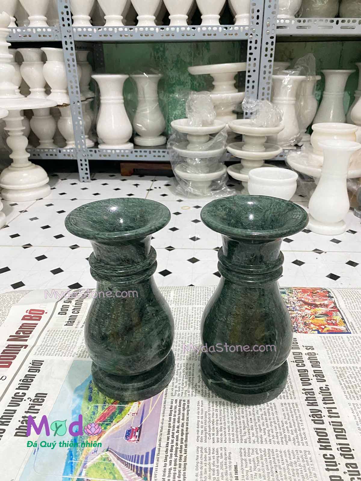 Bình Hoa đá Xanh Ấn Độ