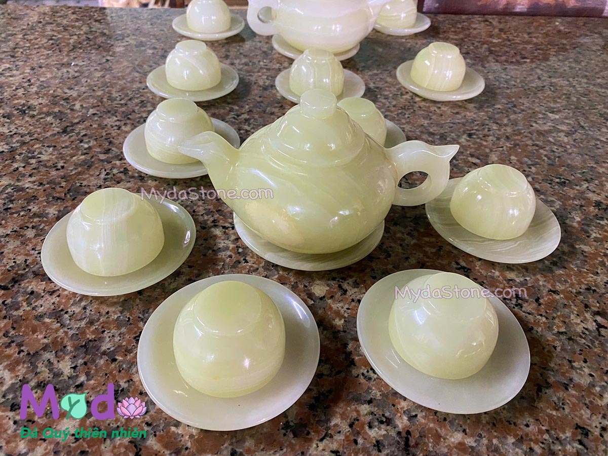 Bộ Ấm Trà đá Ngọc Xanh Pakistan