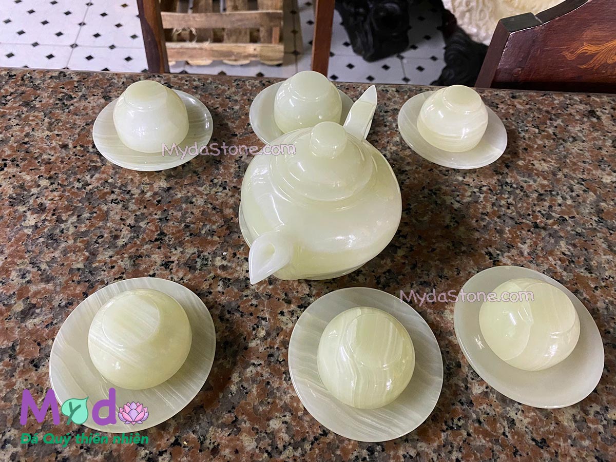 Bộ Ấm Trà đá Ngọc Xanh Pakistan