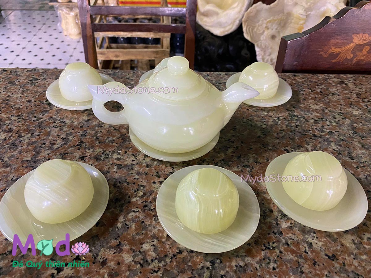 Bộ Ấm Trà đá Ngọc Xanh Pakistan