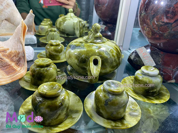 Bộ Ấm Trà đá Ngọc Xanh Yên Bái
