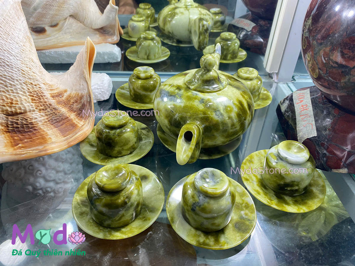 Bộ Ấm Trà đá Ngọc Xanh Yên Bái