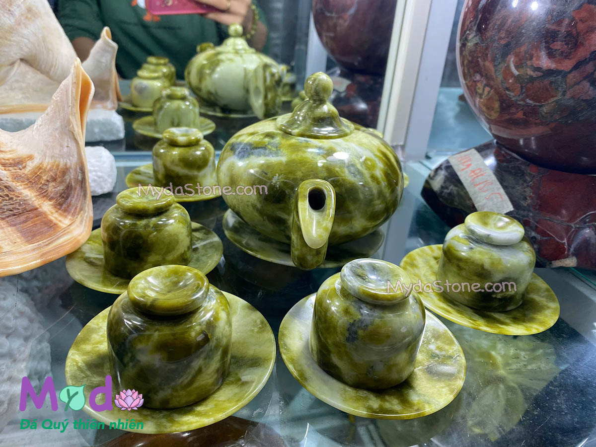 Bộ Ấm Trà đá Ngọc Xanh Yên Bái
