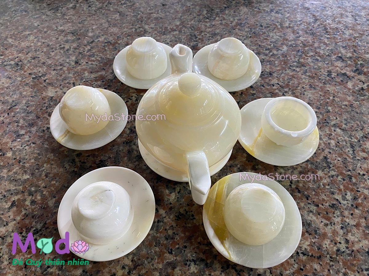 Bộ Ấm Trà Vỏ Sò Tự Nhiên