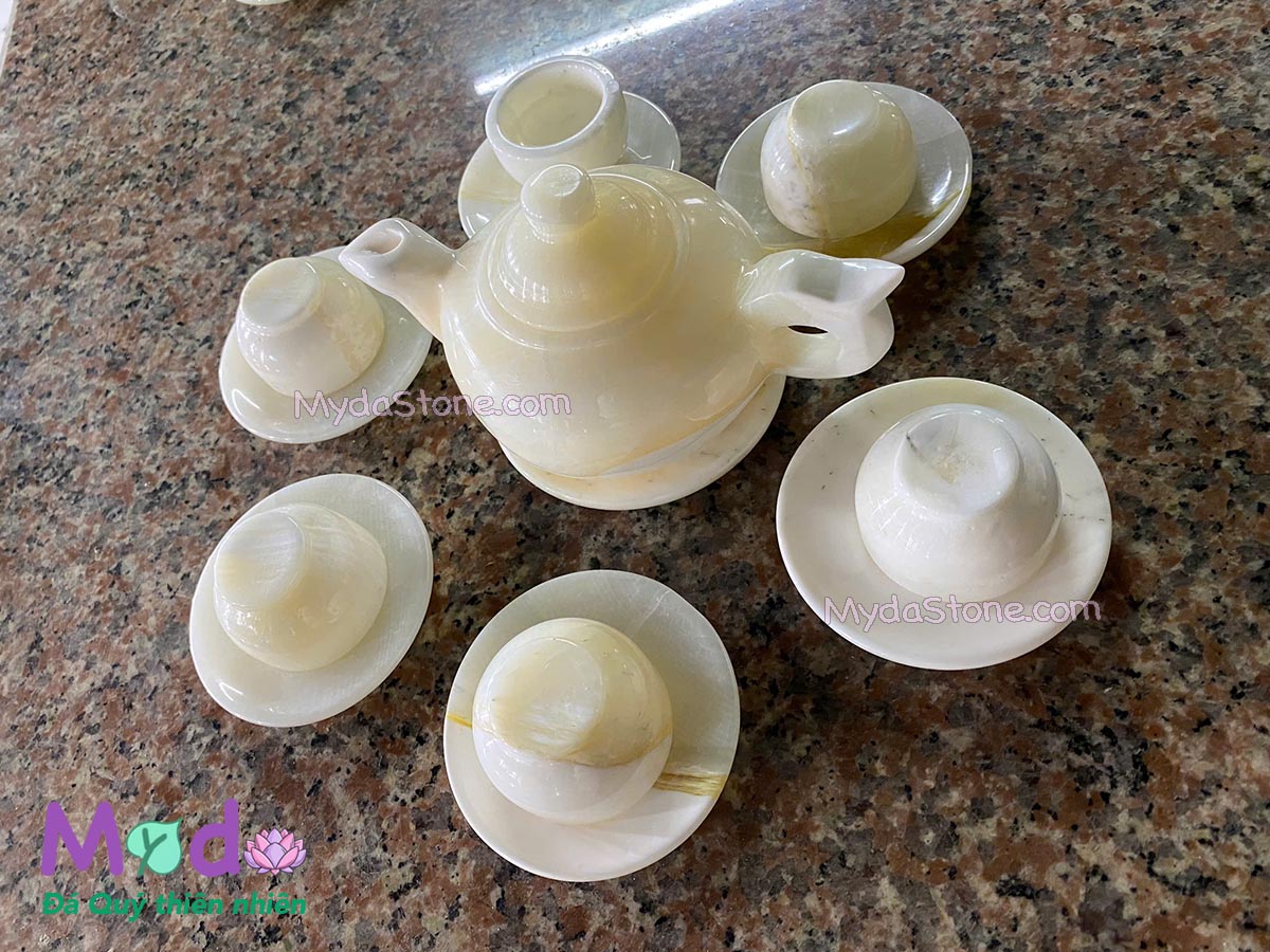 Bộ Ấm Trà Vỏ Sò Tự Nhiên