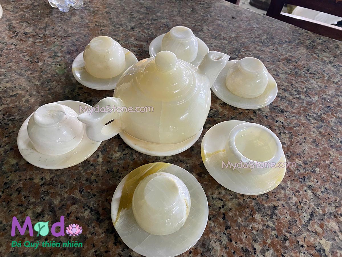 Bộ Ấm Trà Vỏ Sò Tự Nhiên