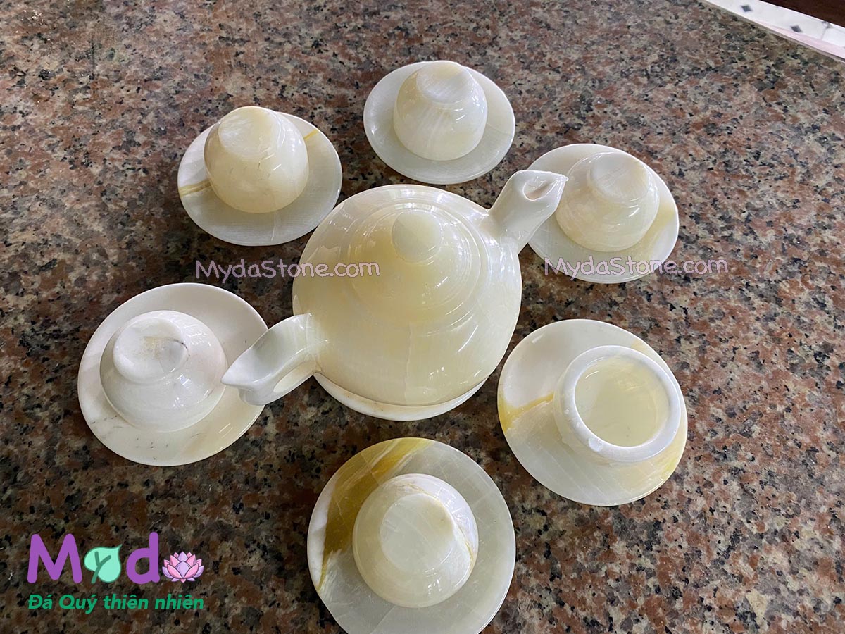 Bộ Ấm Trà Vỏ Sò Tự Nhiên