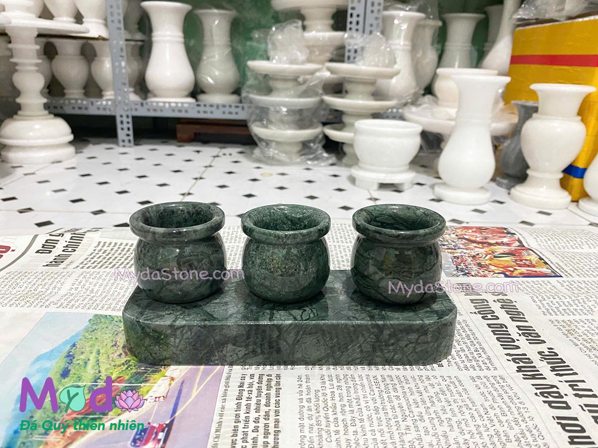 Bộ 3 Ly Nước đá Xanh Ấn Độ