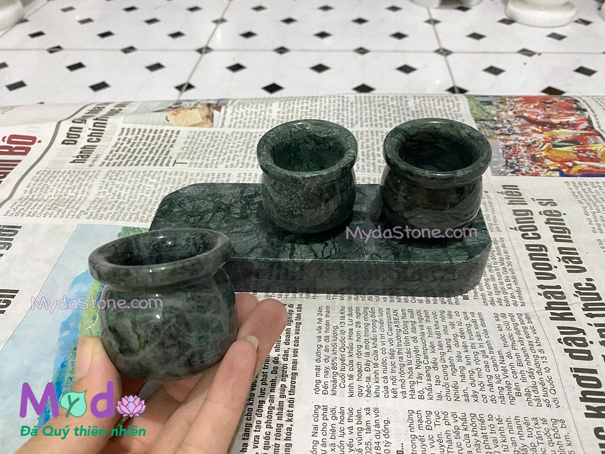 Bộ 3 Ly Nước đá Xanh Ấn Độ