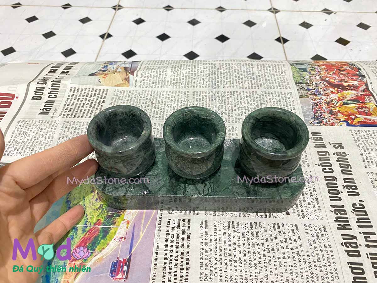 Bộ 3 Ly Nước đá Xanh Ấn Độ