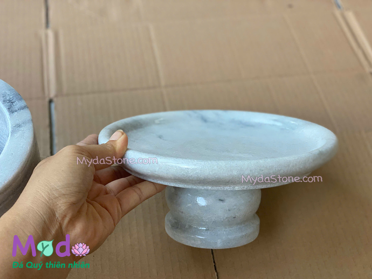 Bộ Đồ Thờ Cúng đá Cẩm Thạch Trắng Xám