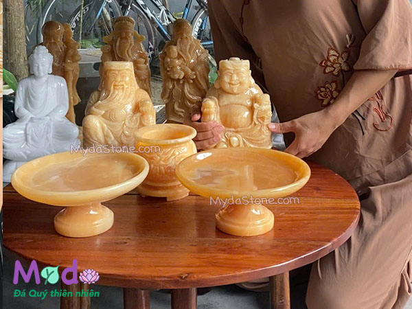 Bộ Đồ Thờ Thần Tài Ông Địa đá Ngọc Hoàng Long