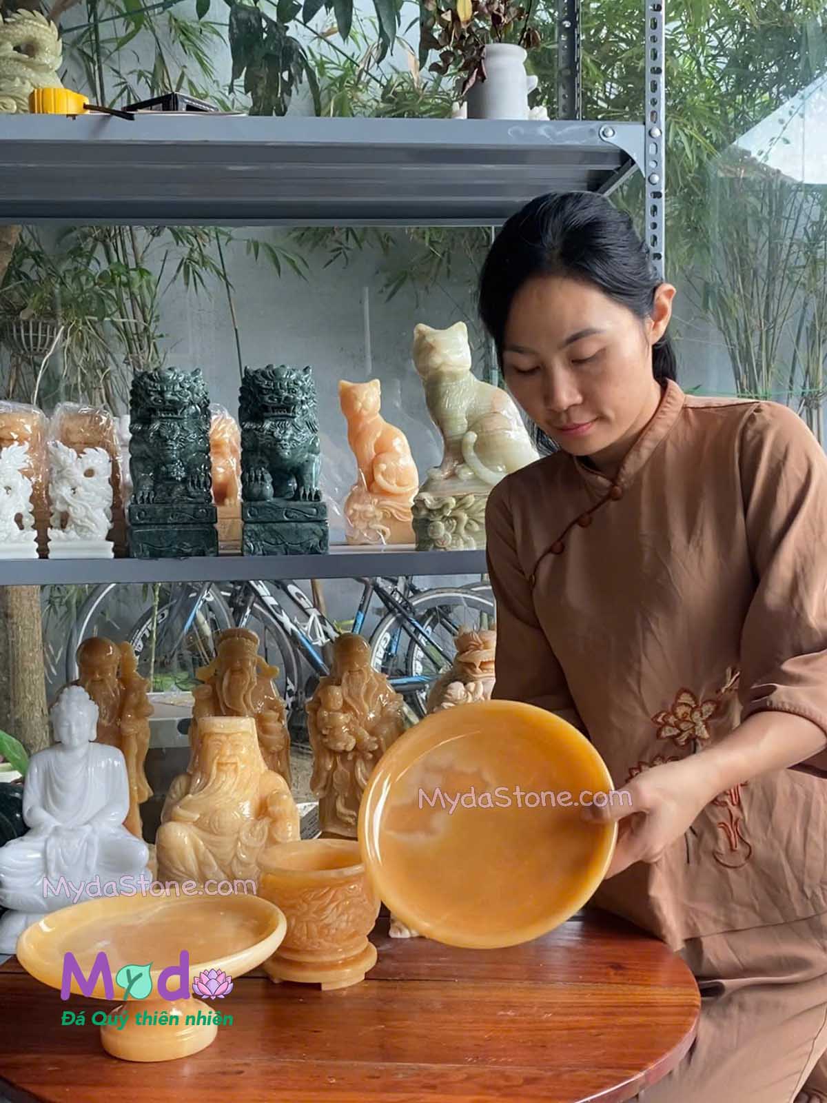 Bộ Đồ Thờ Thần Tài Ông Địa đá Ngọc Hoàng Long