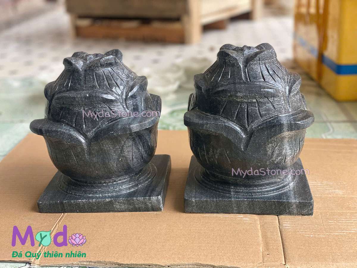 Búp Sen đá Cẩm Thạch Đen