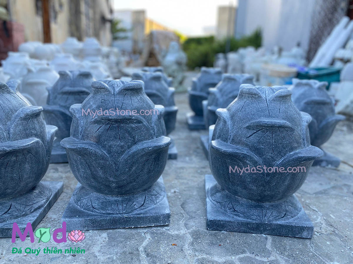 Búp Sen đá Cẩm Thạch Đen