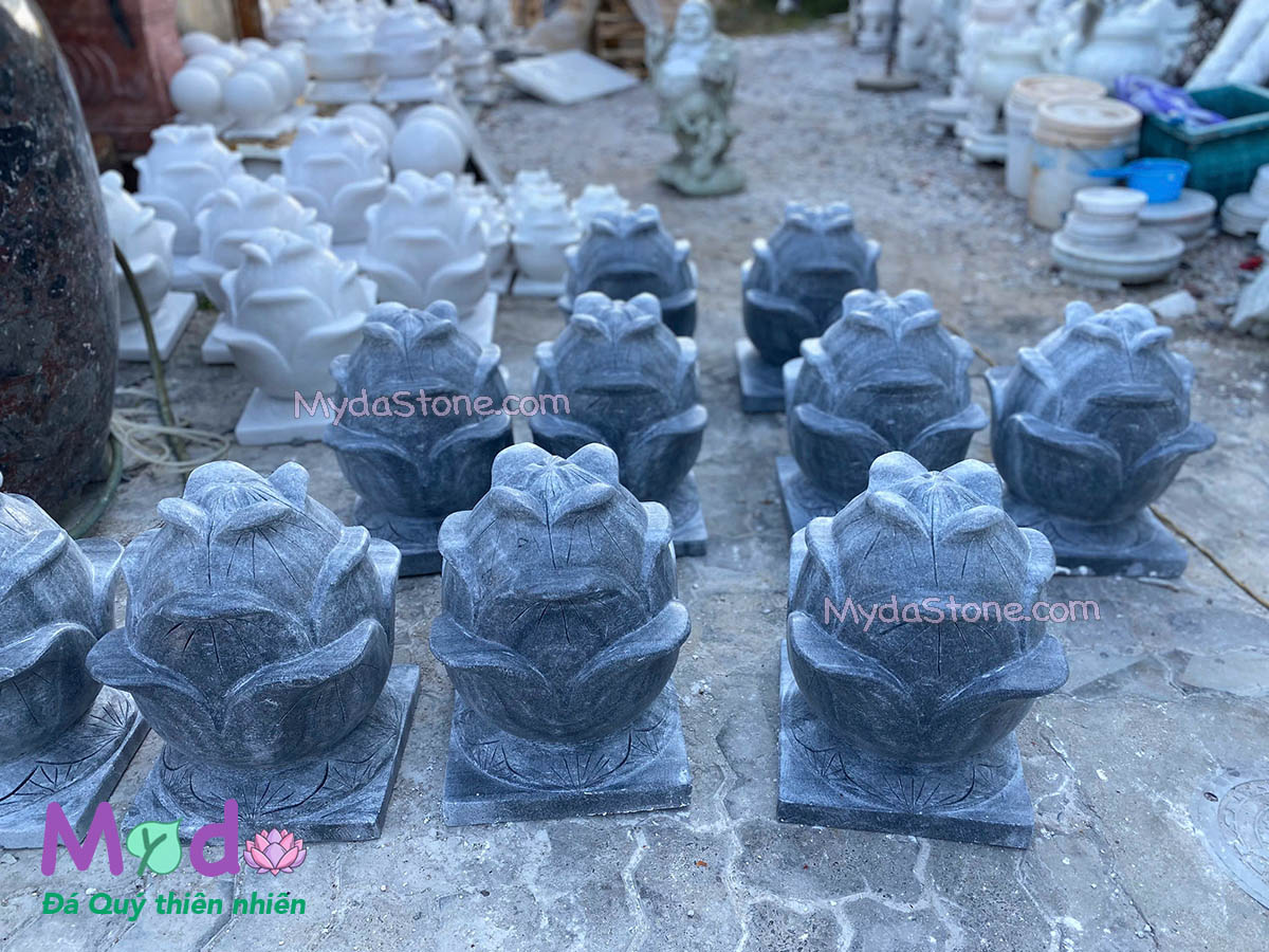 Búp Sen đá Cẩm Thạch Đen