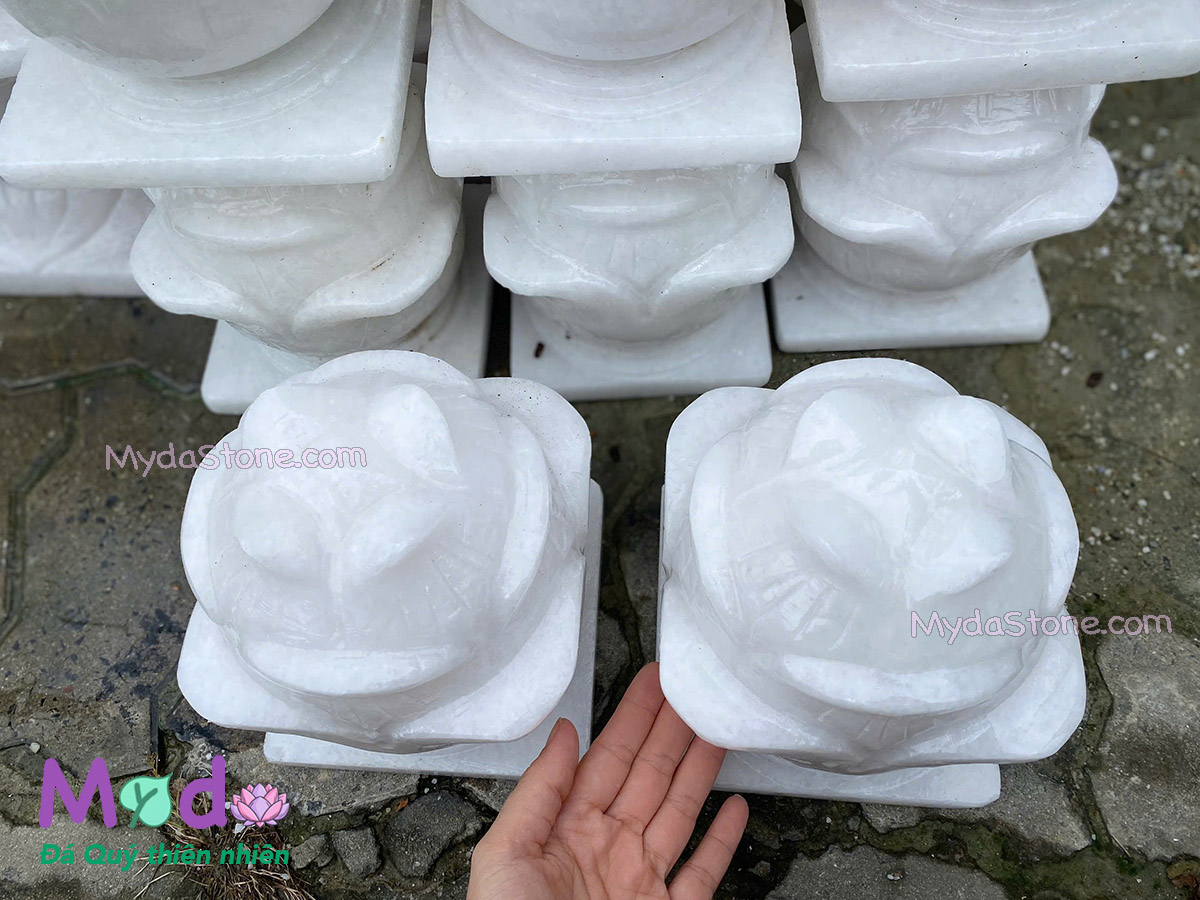 Búp Sen đá Cẩm Thạch Trắng