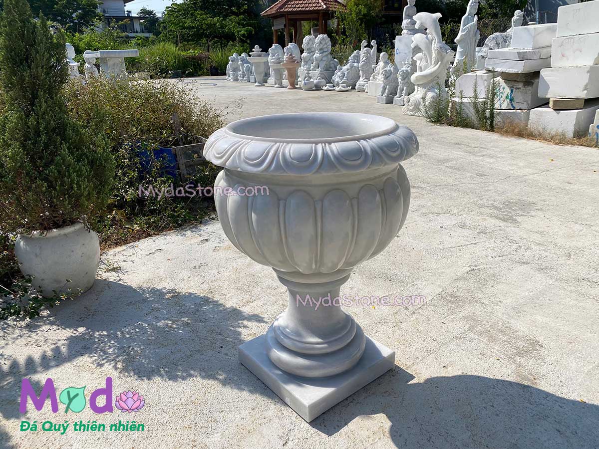 Chậu Hoa đá Cẩm Thạch Trắng