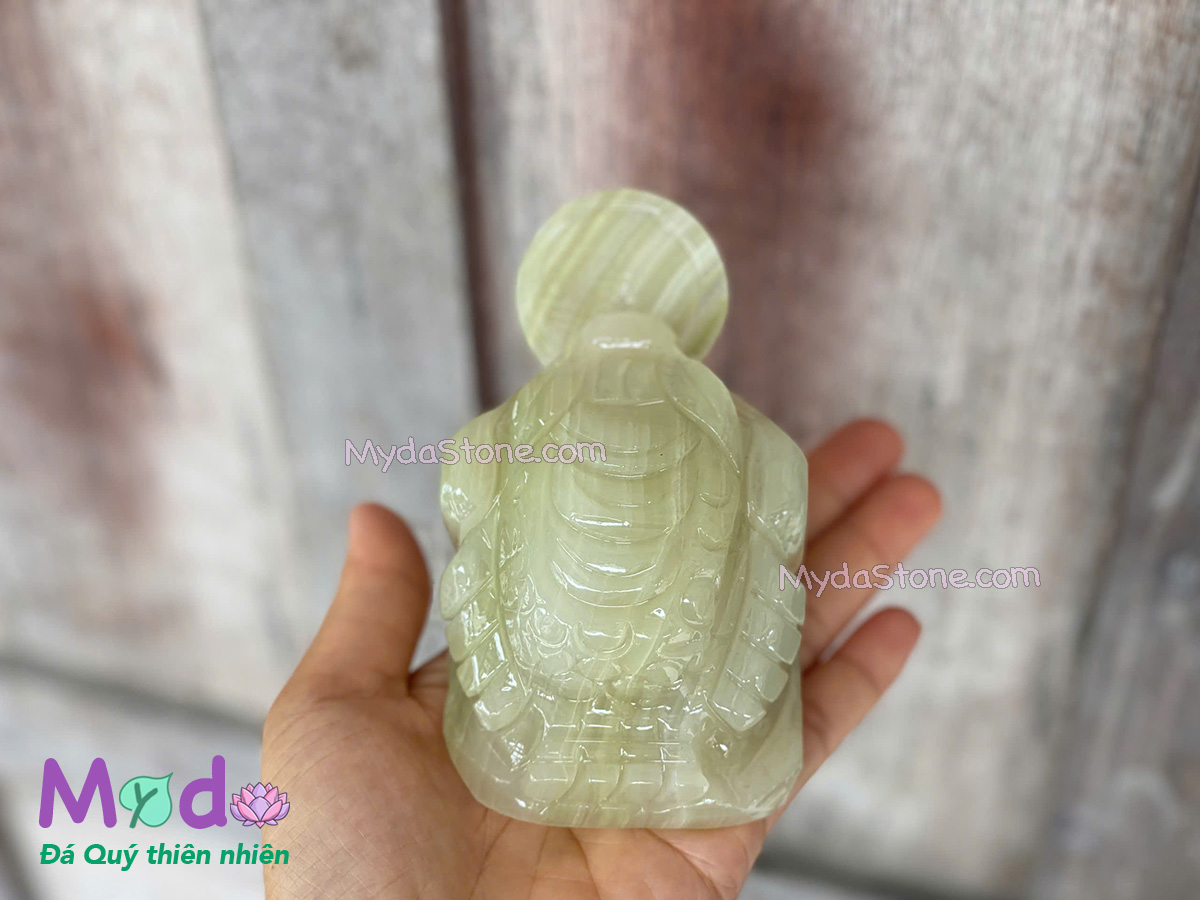 Tượng Cóc Thiềm Thừ đá Ngọc Xanh Pakistan
