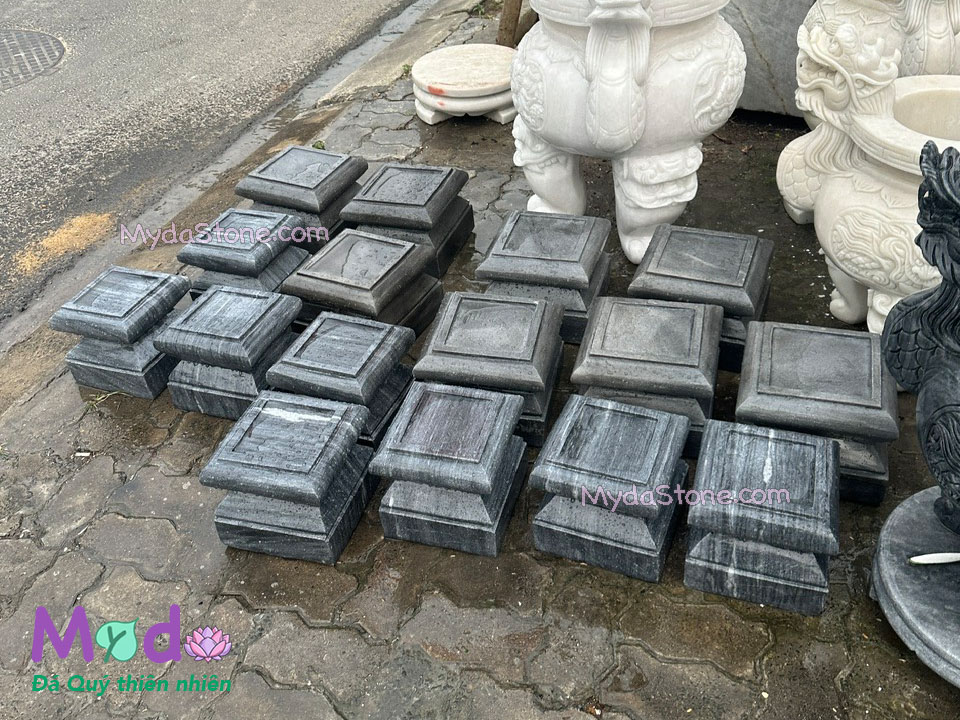 Đá Kê Chân Cột Nhà Gỗ đá Cẩm Thạch Đen