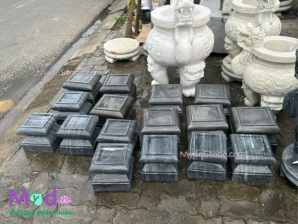 Đá Kê Chân Cột Nhà Gỗ đá Cẩm Thạch Đen