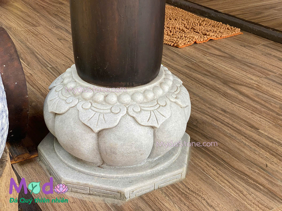 Đá Kê Chân Cột Nhà Gỗ đá Cẩm Thạch Trắng