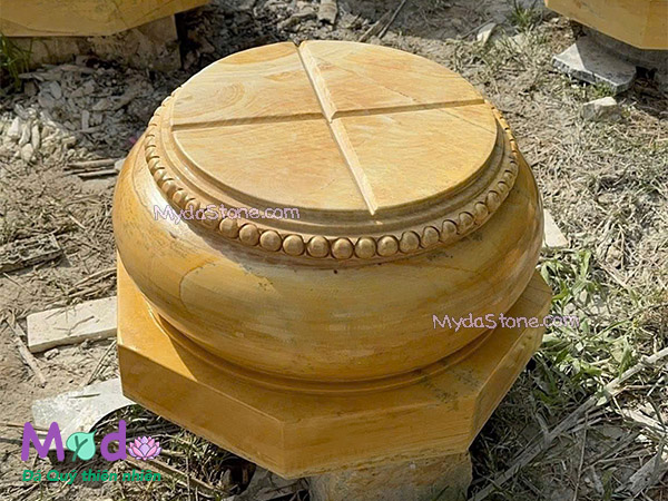 Đá Kê Chân Cột Nhà Gỗ đá Cà Rốt Vàng