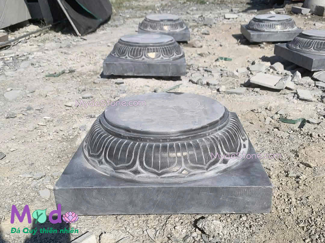 Đá Kê Chân Cột Nhà Gỗ đá Cẩm Thạch Đen