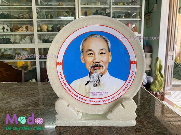 Đĩa đá in hình Bác Hồ